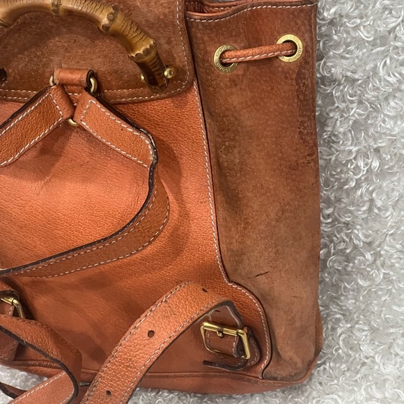 Gucci Vintage Bamboo Suede Mini Backpack - Picture 4 of 14